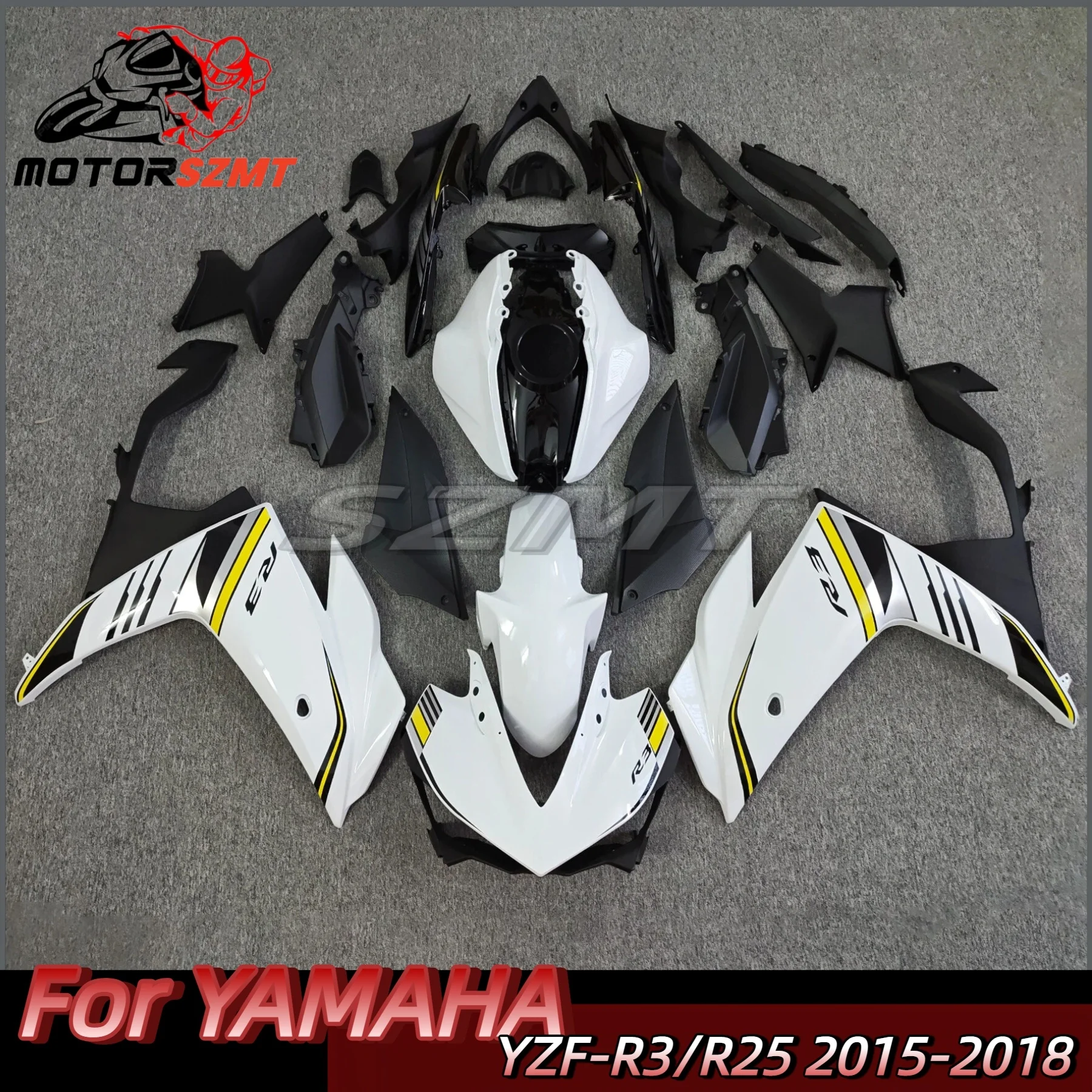 

ABS Fairings for R3 2015 - 2018 R25 2016 Complete Panels 15 16 17 18 ABS Plastic Panels Kit Body Work Light black Cowlings