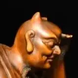 Old Boxwood Heha, two generals clairvoyance Shunfeng Ear Immortal Diamond Gate God Amass wealth Ornaments Town house Exorcism