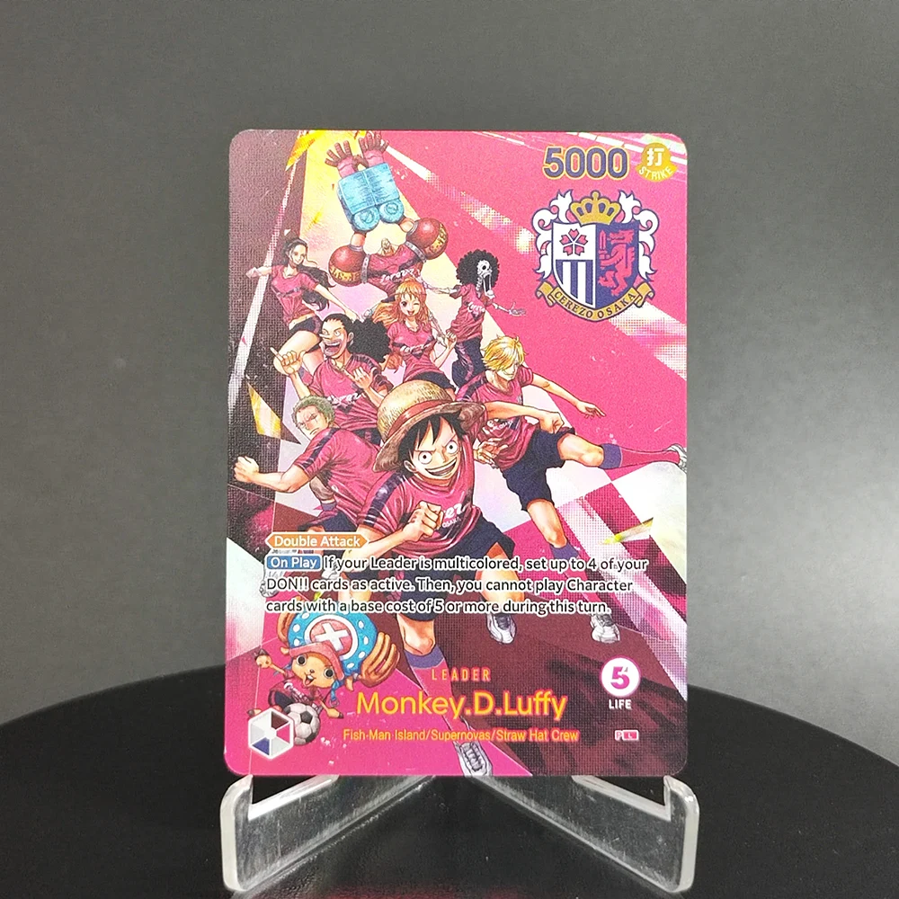 

Коллекционные карточки для самостоятельной сборки: One Piece, Футбол, Monkey D. Луффи, Leader, Английская версия TCG, Аниме-игра