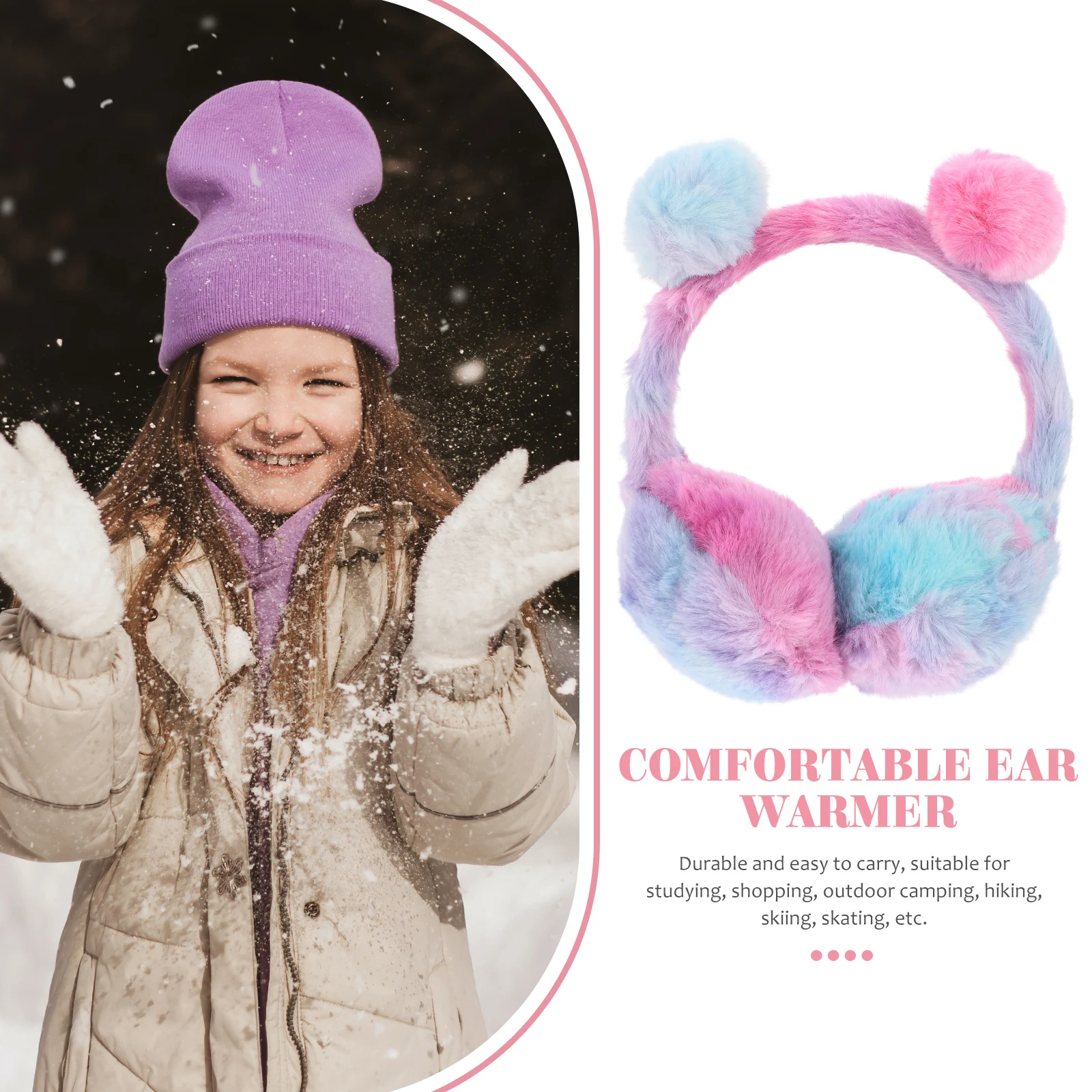 

Warm Earmuffs Unicorn Design Anti-Slip Protectors Comfortable Fit Winter Ear Warmers Lovely Ear Covers For Holiday Gift