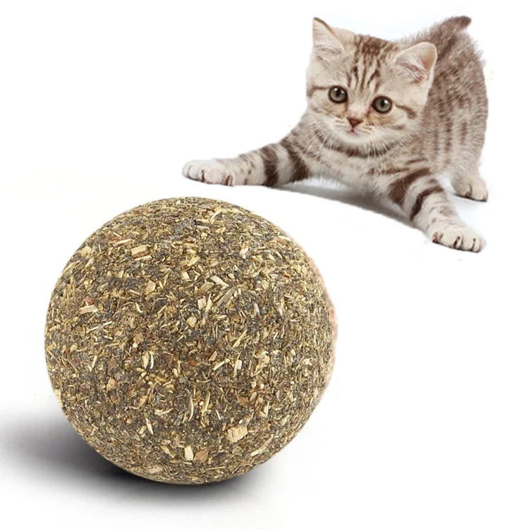 Natural Catnip Cat Wall Stick-on Ball Toy Treats Healthy Natural Removes Hair Balls to Promote Digestion Cat Grass Snack