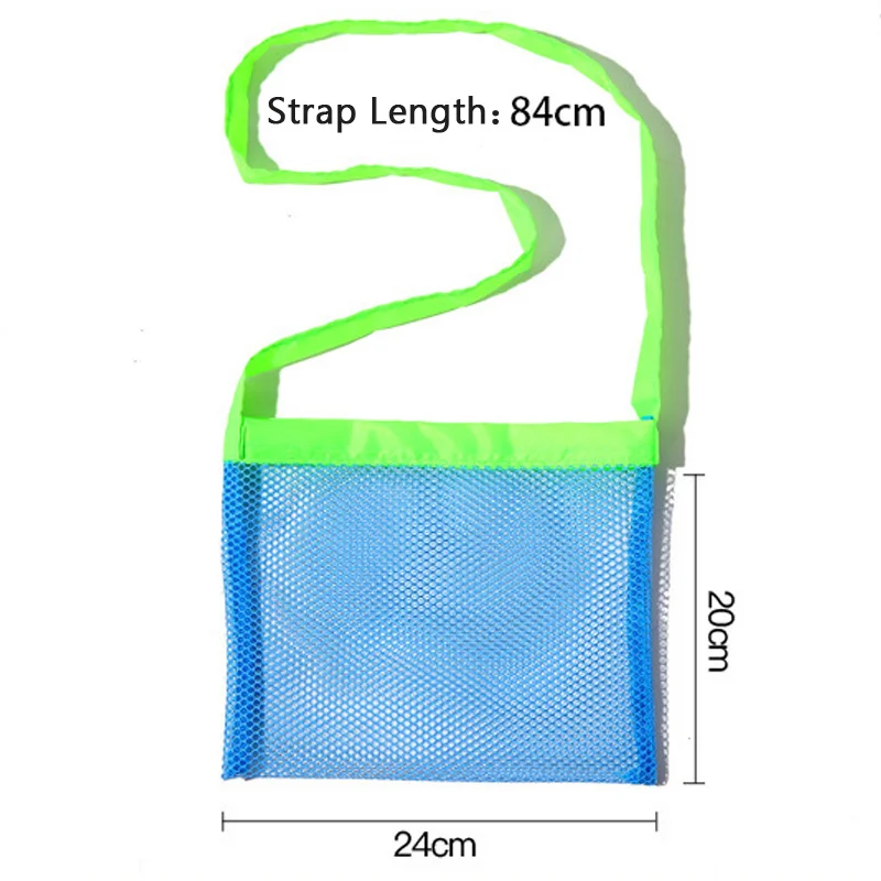 Kids Mesh Beach Bag Crossbody Toy Mini Storage Pouch Children Shell Collecting Organizer Foldable Ultralight Bag Kids Travel Use