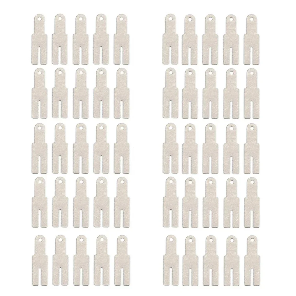 50 ชิ้น Y รูปนิกเกิลแผ่นแบตเตอรี่ลิเธียมเหล็กชุบนิกเกิลสําหรับ Spot เครื่องเชื่อมเครื่องเชื่อมอุปกรณ์เสริม