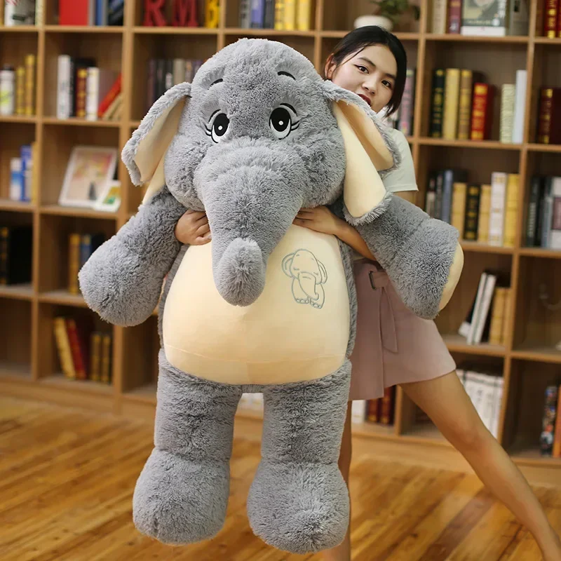 Big size 128cm Simulation animal Elephant stuffed plush toy model soft cotton doll Car Sofa Bed Sleep Hold pillow kids gift