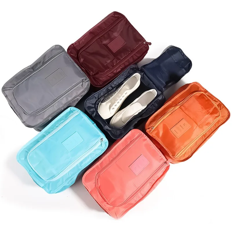 Travel Shoe Bags Portable Large Shoe Bags Waterproof With Zipper Closure Dustproof Oxford Portable Folding Shoes Storage Bag