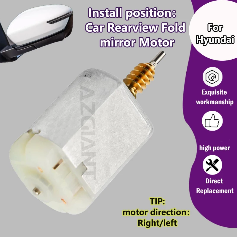 

AZGIANT 1020097 Car Auxiliary rearview folding mirror motor For Hyundai Veracruz/Sonata MK6 YF/IX55/Accent MK3 MC III Stufenheck