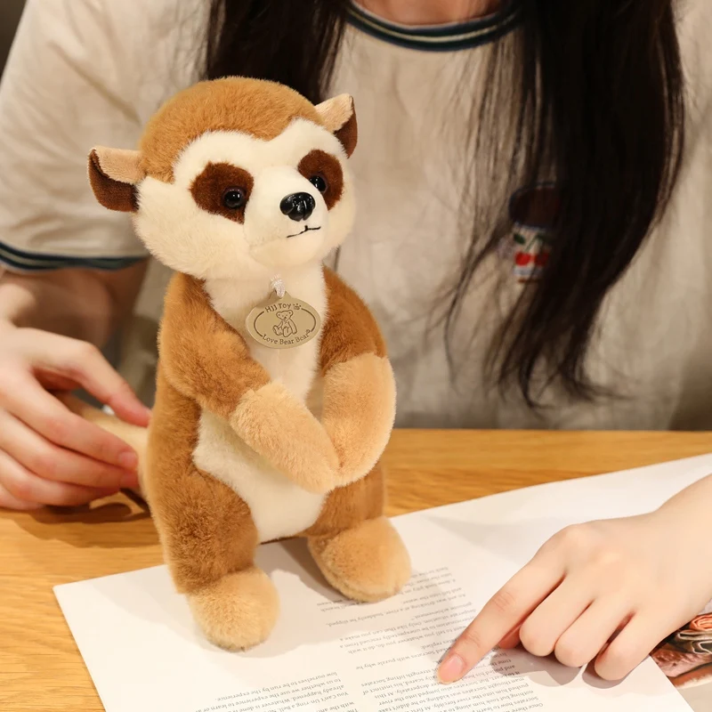 Schattig maki knuffel zacht knuffeldier grijze maki pop voor kinderen en verzamelaars verjaardagscadeaus kerstcadeau