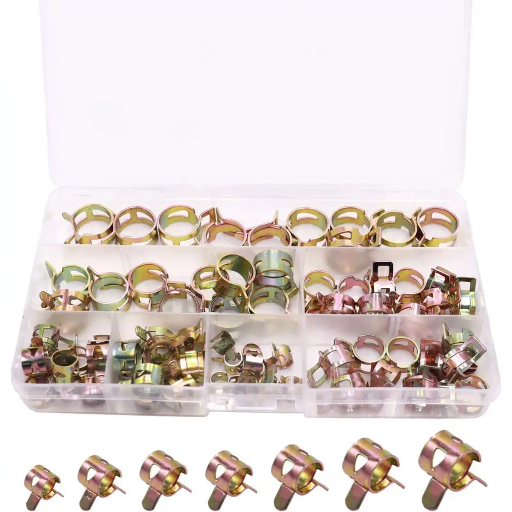 Spring Steel Hose Fasteners For Yangshun Fuel Vacuum Line Pipe Clips Zinc Plated Mechanical Repair Hardware Connector Kit