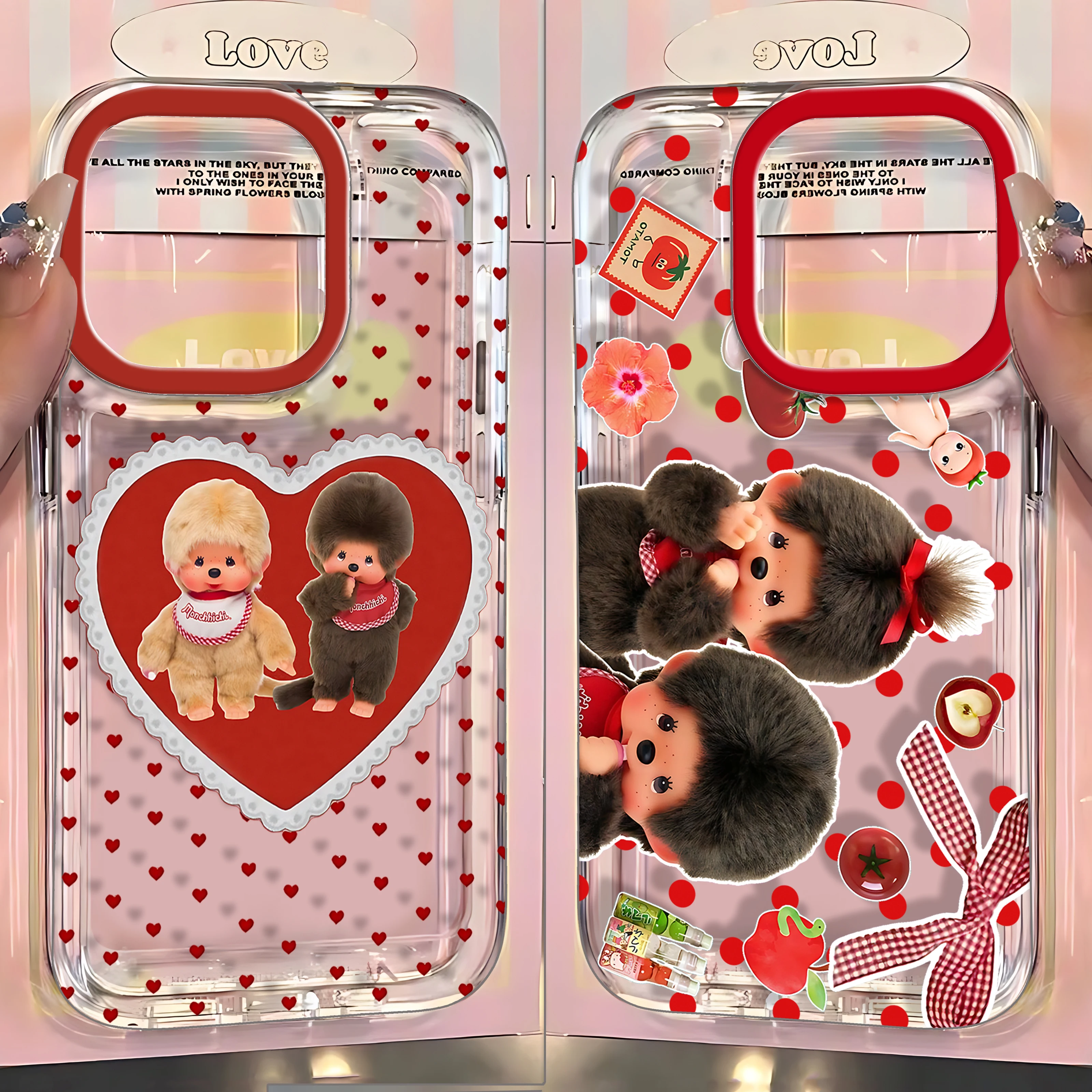 Urocze Monchhichis Nowe Etui na Telefon iPhone 17 16 16e 15 14 13 12 11 Mini Pro Max X XR XSMax 8 Air Plus…