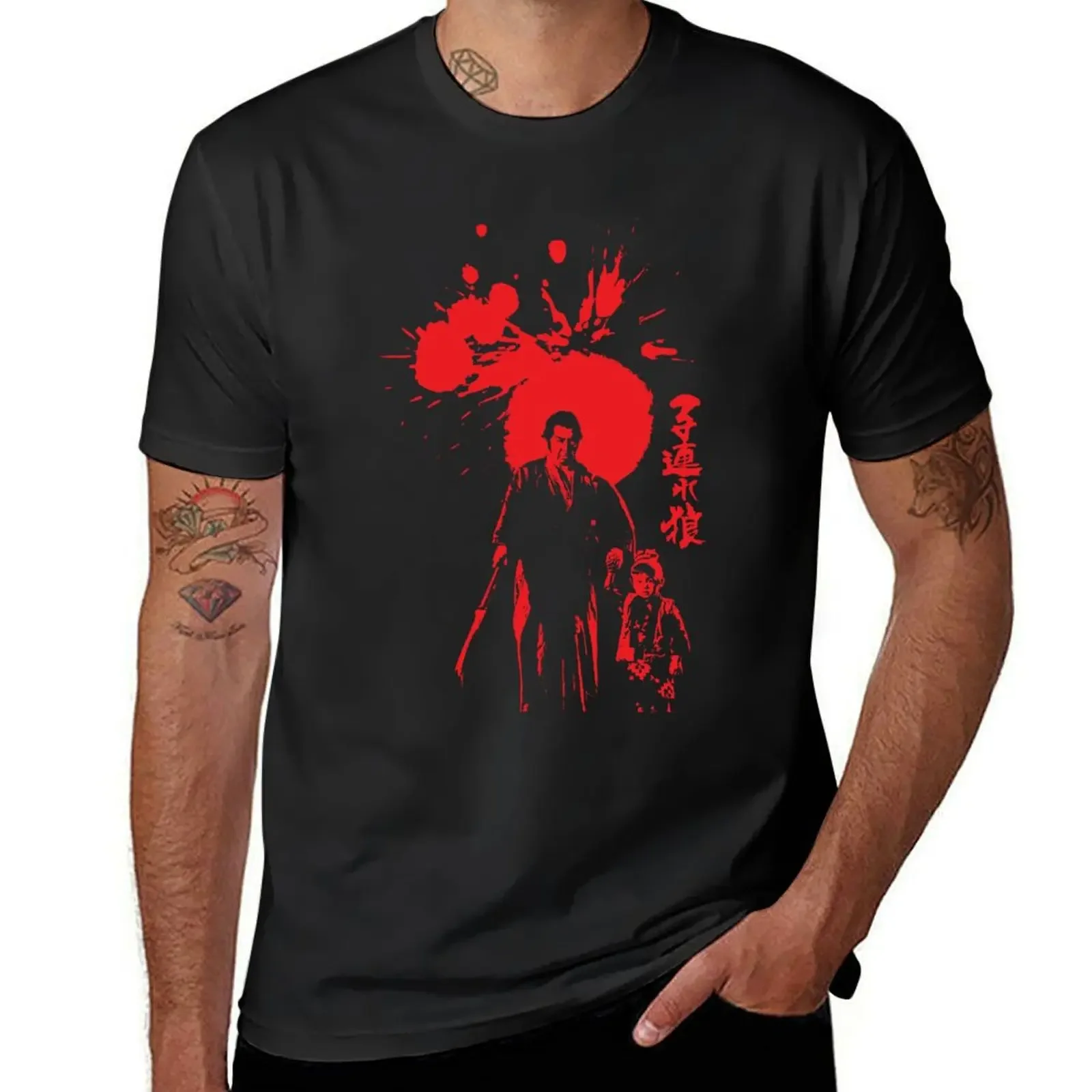 Lone Wolf and Cub T-Shirt graphic tee shirt anime figures t shirts for men cotton