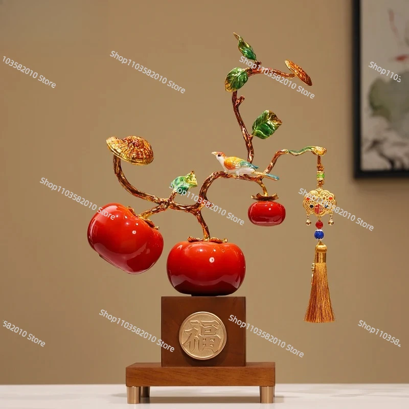 

Керамическое украшение в форме хурмы - декор для гостиной, тумбы под телевизор и винного шкафа