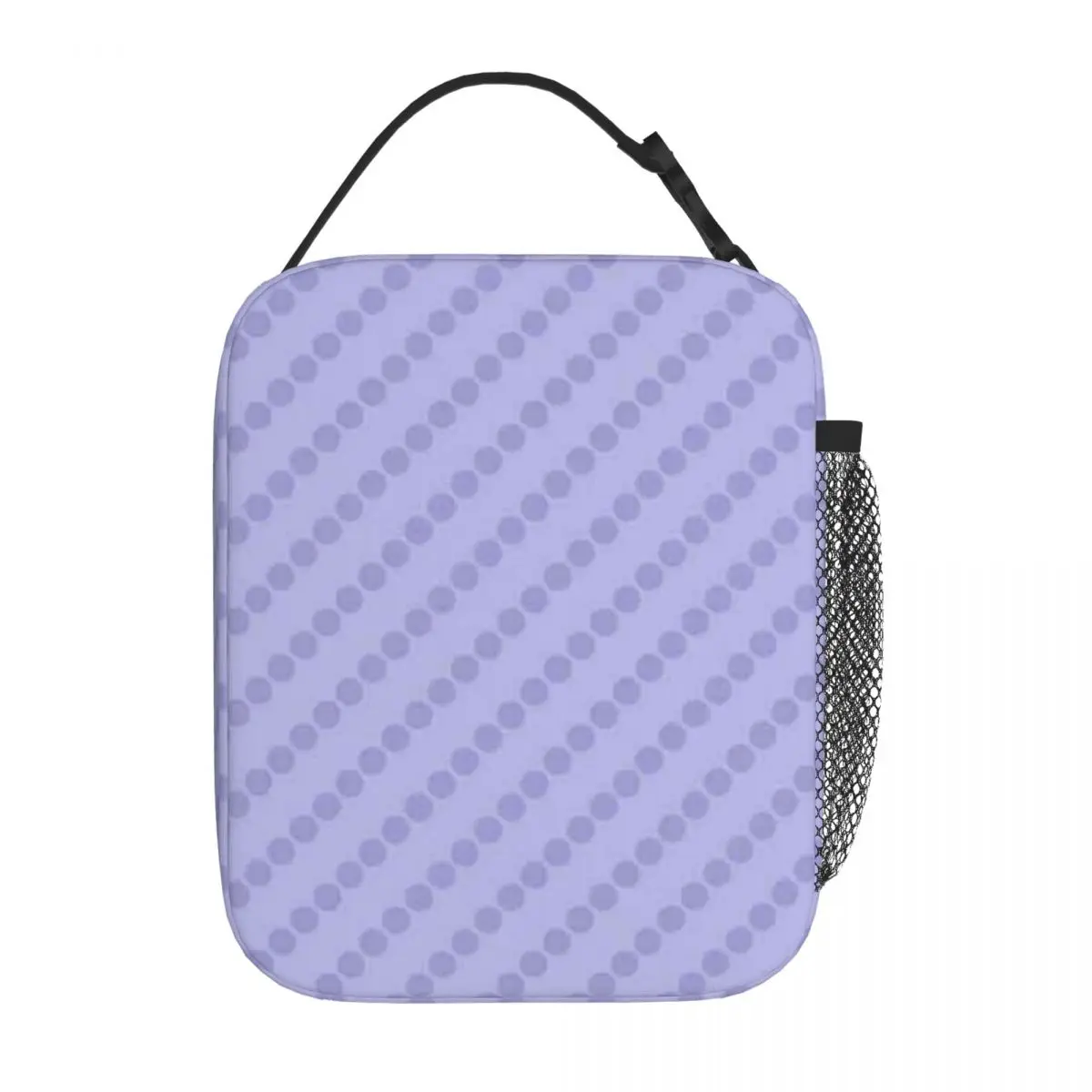 Bestselling Pastel Lilac Polka Dots(CL) Industrial Style Lunch Bag Gym Post-Workout Food Storage Bag view 3