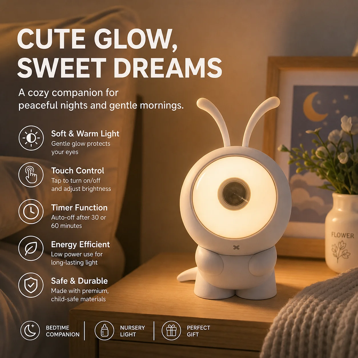 WWPPU Creative Star Projector Lamp, Galaxy Star Night Light, Bedroom Sleep Lamp, Kids Gift