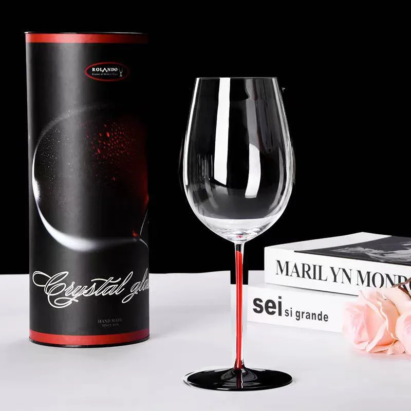 Black Bow Tie Crystal Red Wine Glass Austria Famous Design Stemware Wineglass Large Capacity Burgundy Bordeaux Goblet Gift Box