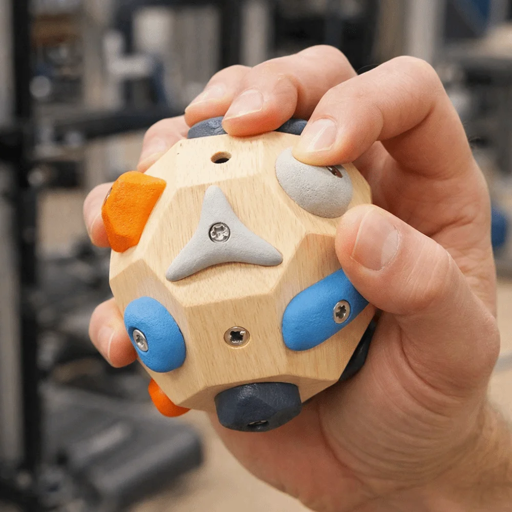 Textured Surface Boulder Training Blocks Multi-Size Protrusions Handcrafted Design Wood Climbing Holds Wood Material