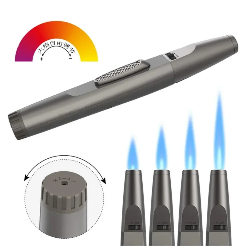 

New Blue Flame Windproof Lighter, Creative & Personalized Jet Lighter, Portable Cigarette Lighter