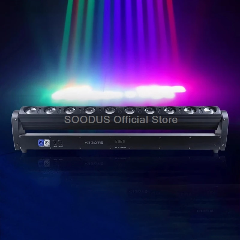 

10×40W Beam Moving Head Lights DMX512 Sound-Activated Stage Light LED Strobe Effect Light for DJ Party Entertainment Venues KTV