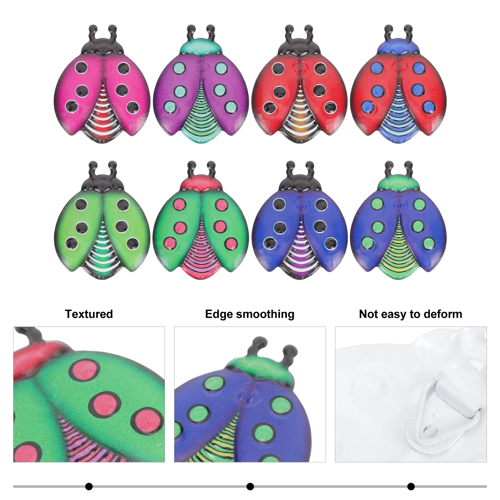 

8 pcs Iron Wall Decor Statue Ornament Yard Adornment Home Scene Decoration Outdoor Supplies Lifelike Crafts Simulated Iron