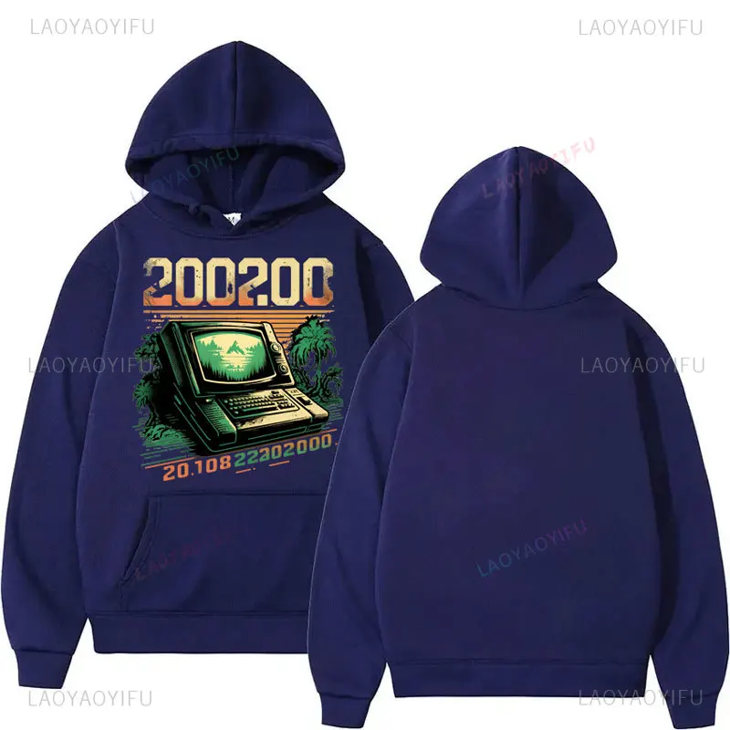 

Vintage Y2k Graphic 2000s Street Trend Nostalgia Hoodie Shirt Sweatshirt Loose Tops Men's Autumn Clothing Hoody Pullovers