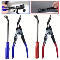 2Pcs Auto Fastener Trim Removal Tool Kit Repair Tools Car Disassembly Kit Clip Screwdriver Light Pliers Door Panel Tool Set