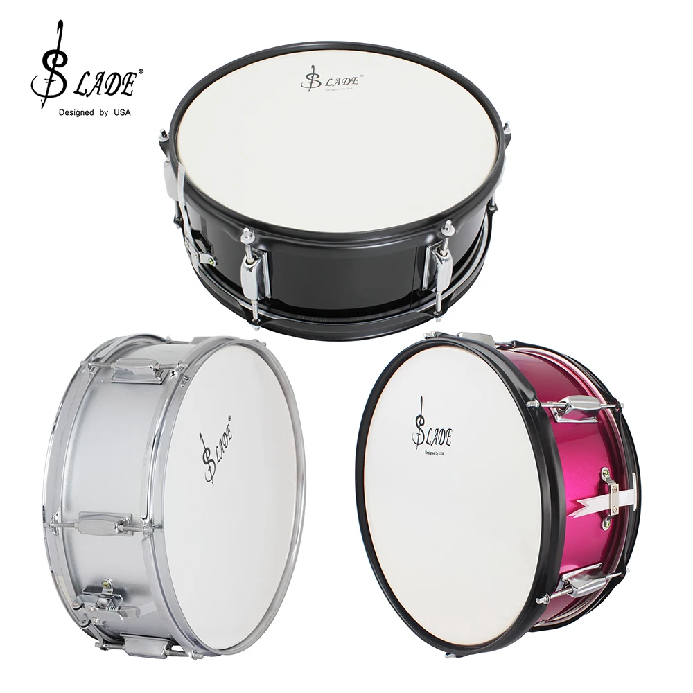 

SLADE 14 Inch Snare Drum With Drum Tuning Key Shoulder Strap Professional Snare Drum Beginners Practice Percussion Instrument