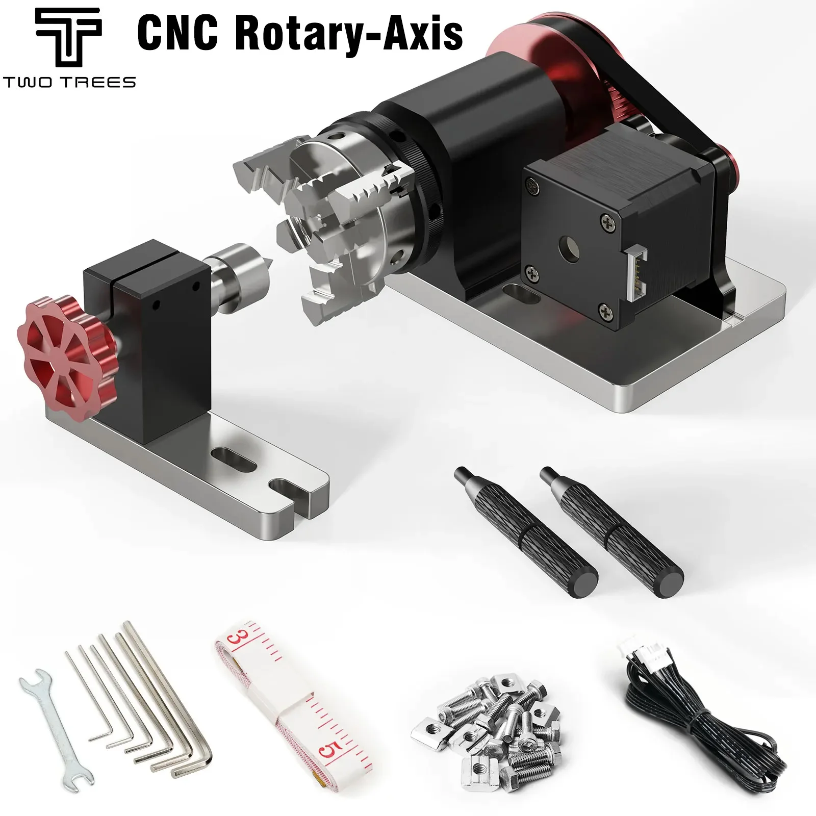 Twotrees-cnc Milling Machine ° Eixo Rotativo Eixo Braçadeira Diâmetro 460 mm 3-jaw Estrutura Chuck Ttc450