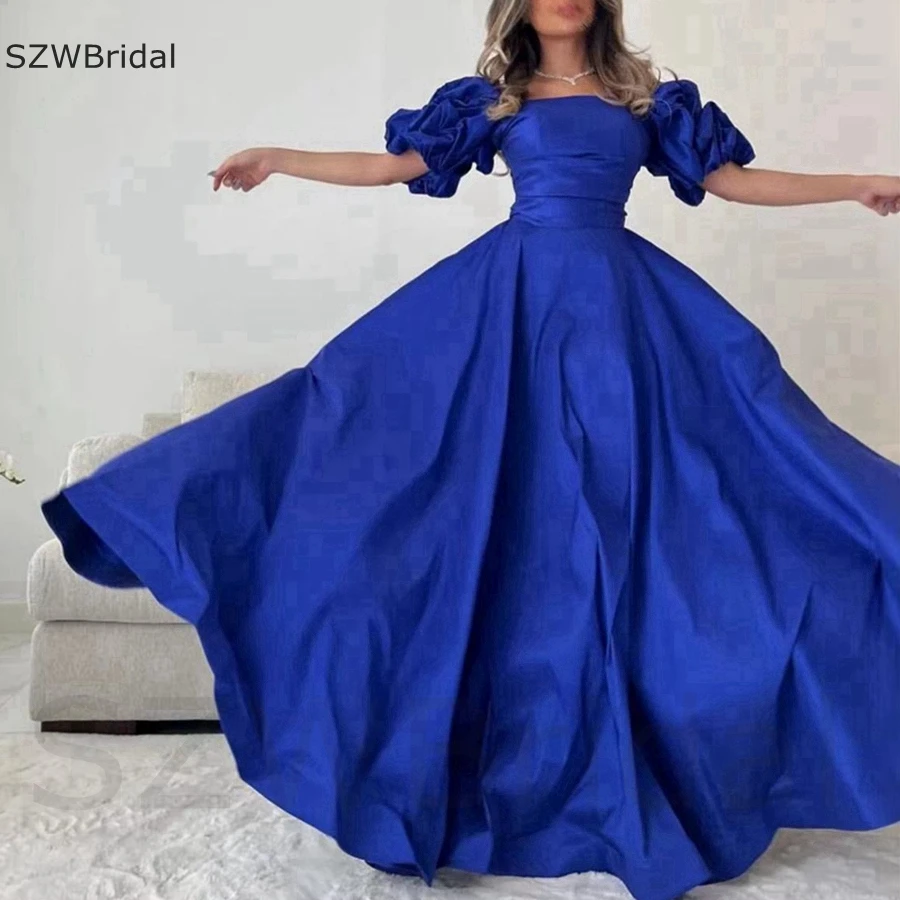 Robe de Soirée Éducative sur Mesure pour Femme Musulmane, Tenue Éducative, Couleur Bleu Royal, Dubaï