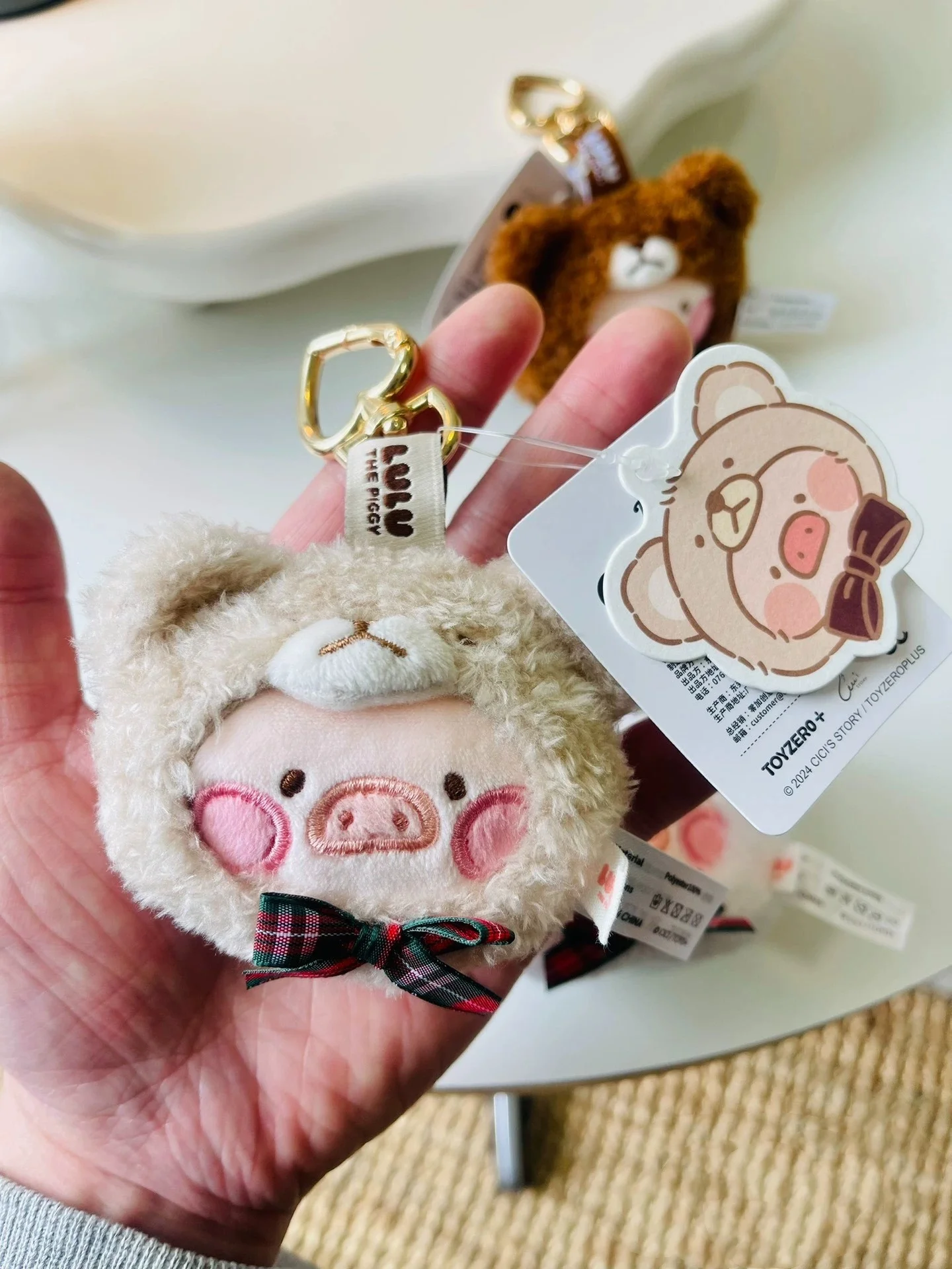 

Lulu Pig Multi-Functional Pendant Creative Plush Pig Cos Bear Limited Edition Keyring Collectible Toy Lulu Pig Trendy Gift