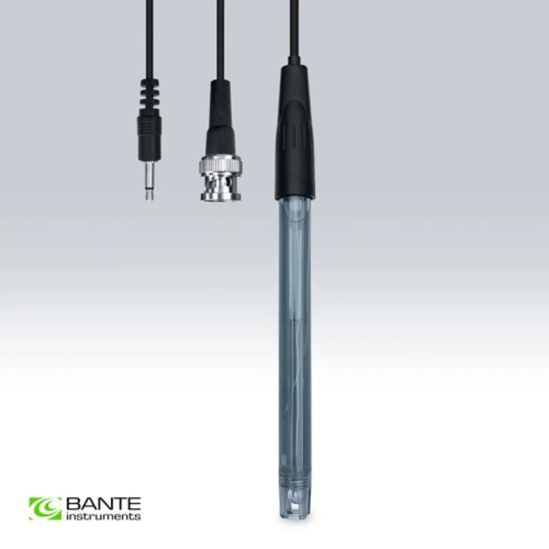 Électrode pH avec capteur de température intégré, sonde en époxy, connecteur BNC, marque BANTE, sonde pH économique combinée