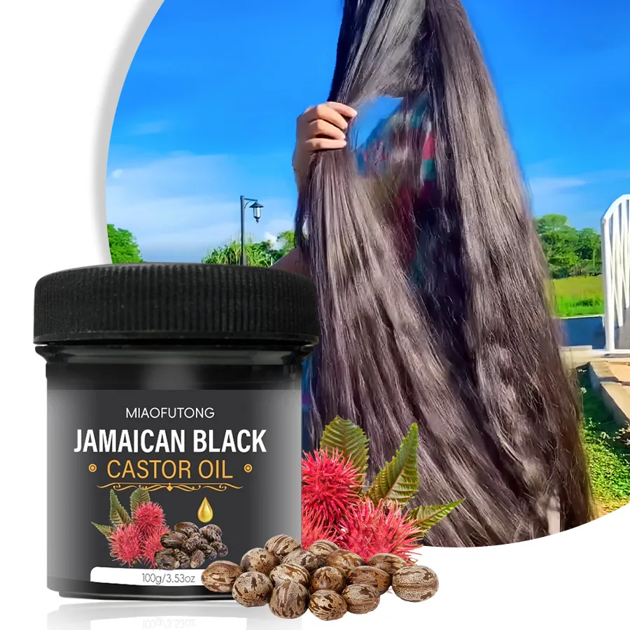 Black Castor Oil Hair Cream Hair Care deep nourishment Increases Elasticity and Softness Improves Frizz&forking Care Conditioner