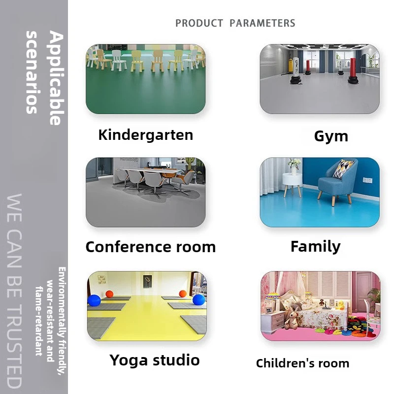 Gray PVC Flooring Roll - Heavy Duty Anti-Slip Wear-Resistant for Garage/Workshop/Concrete Floor, Easy Installation (Commercial)