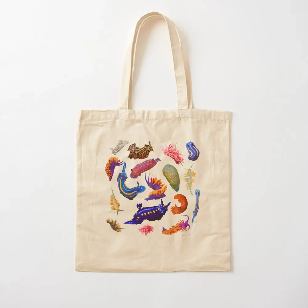 Nudibranchia Tote Bag กระเป๋าสตรี ผู้หญิง นักช้อป ซูเปอร์มาร์เก็ต กระเป๋าพับได้ กระเป๋า