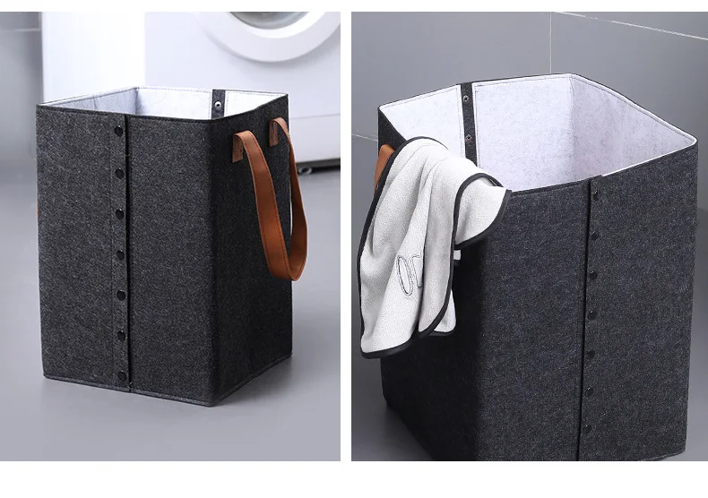 Felt folding dirty clothes basket dirty clothes storage baskets clothing household laundry basket clothes basket toy bucket