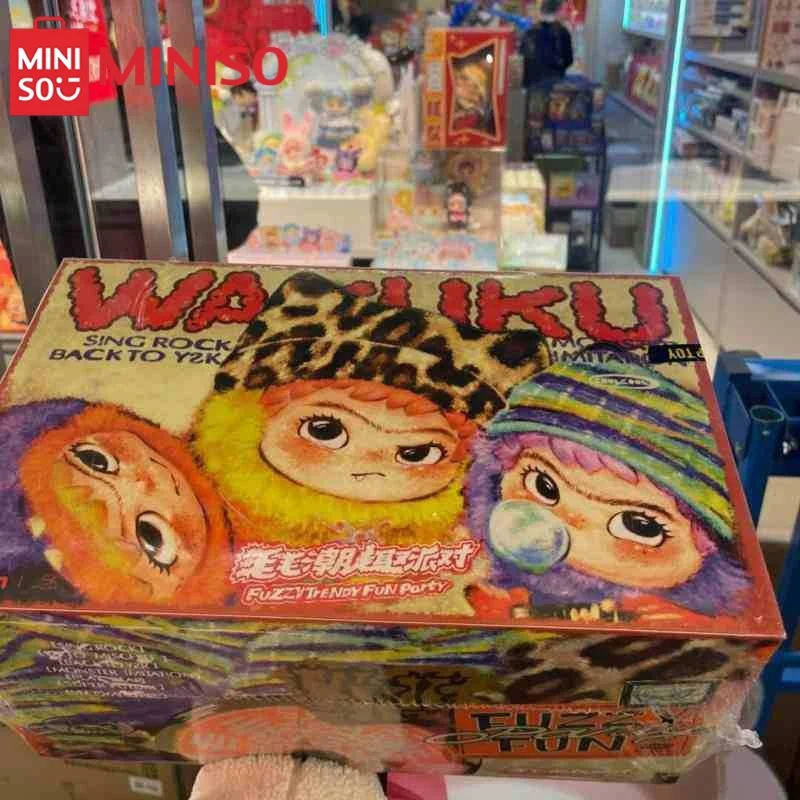 

MINISO Wakuku Fuzzy Trendy Fun Party Blind Box Cute Action Figure Mystery Box Cute Doll Bag Pendant Doll Surprise Bag Gift Toy