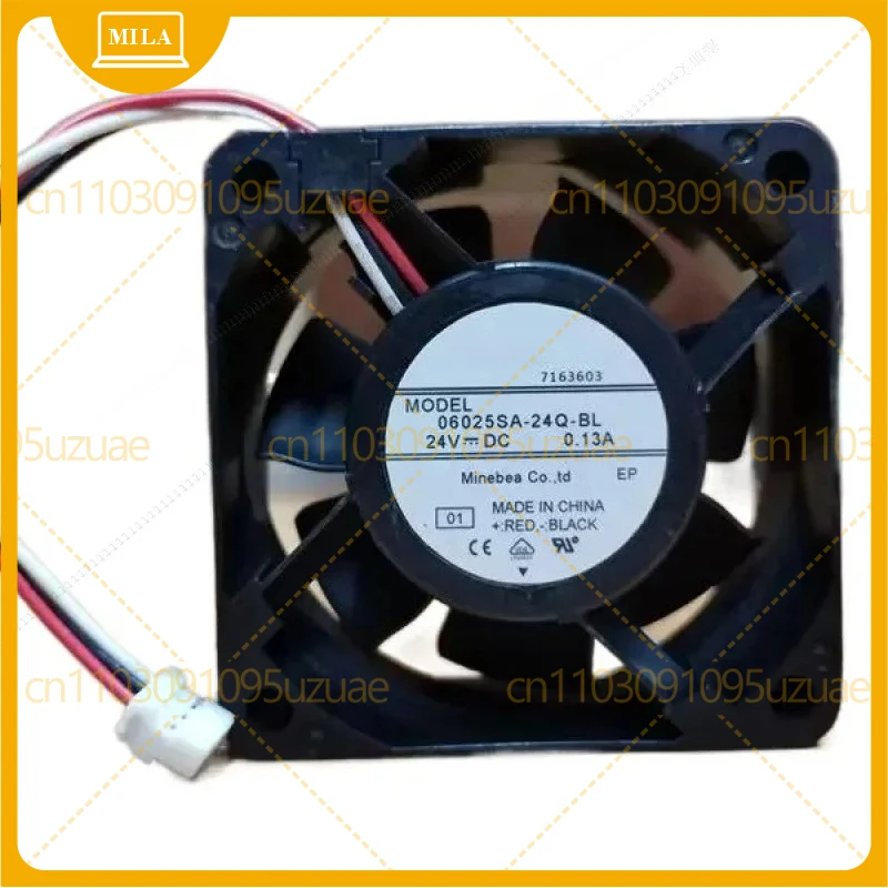 

1pcs For NMB 06025SA-24Q-BL 6025 6CM 24V 0.13A 3pin cooling fan legal cooler 60x60x25mm