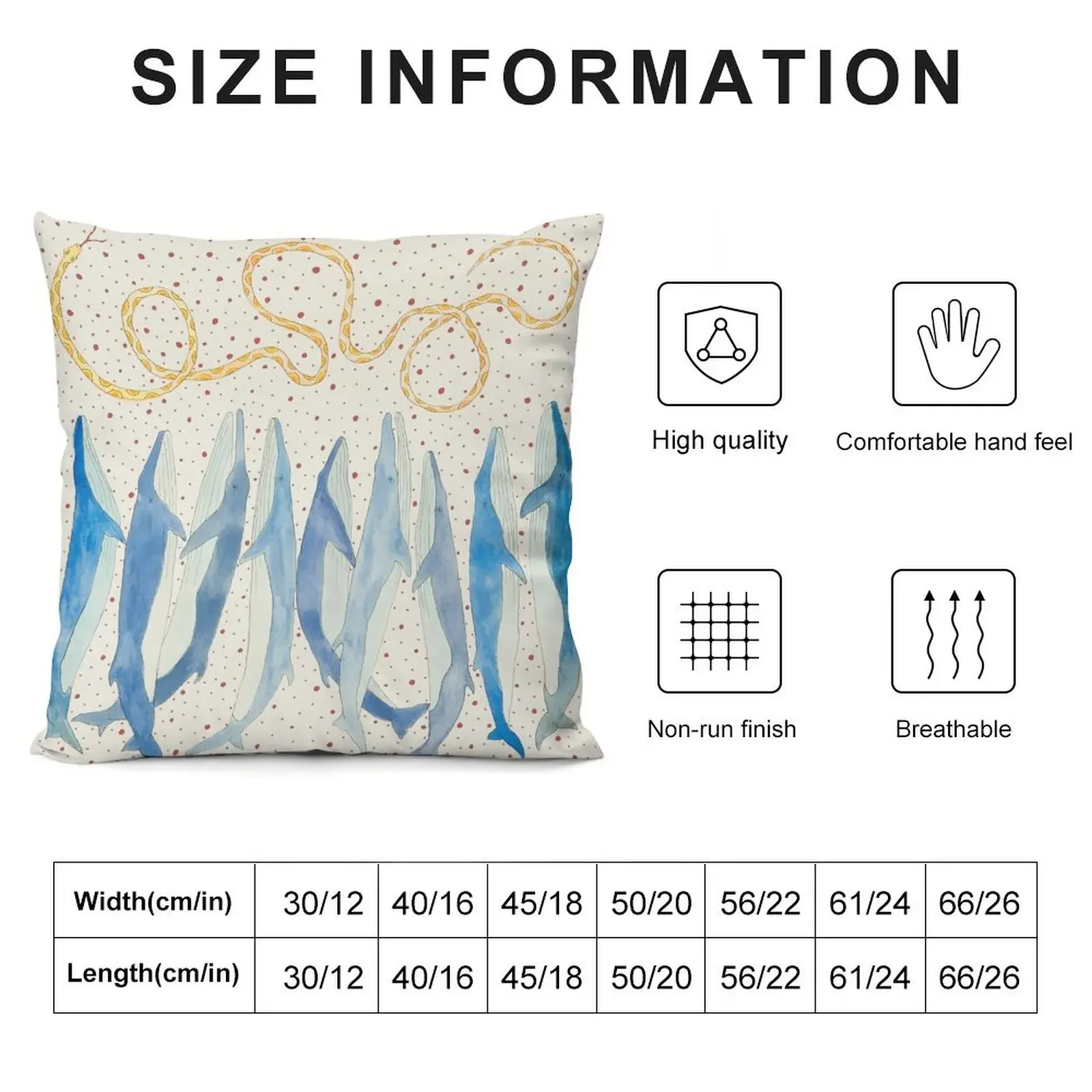 Fin Whales Praying Throw Pillow Cushions For Decorative Sofa Throw Pillow Sofa Cushion Cover pillow