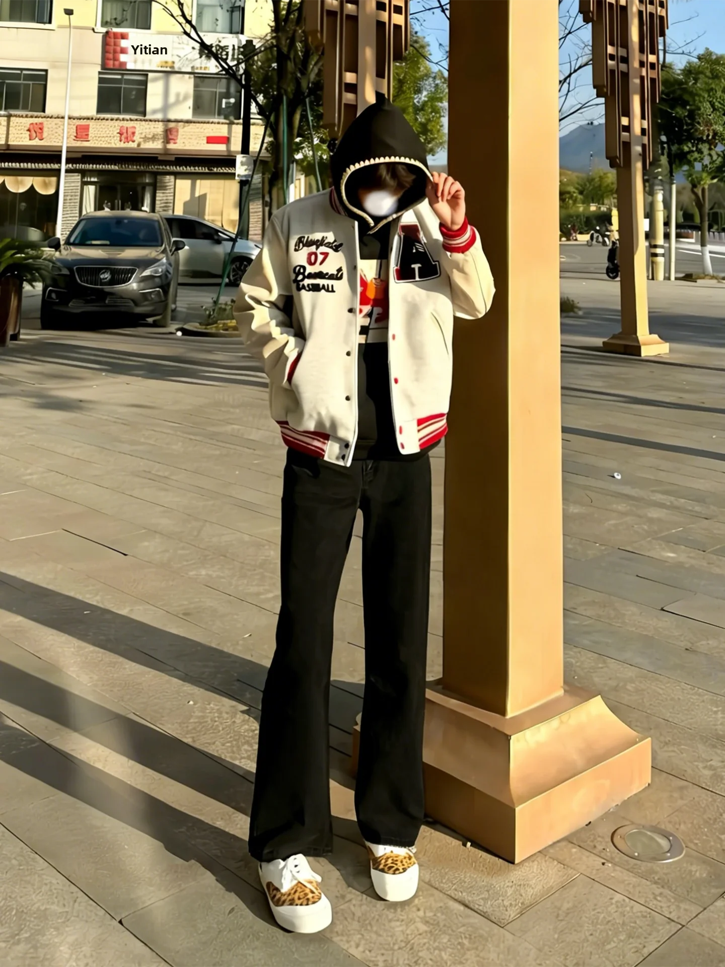 

Bla Bell Bot Jeans Men's High Waist Straight Leg Stretchy Slimming American Sle Micro Flared Pants Youth Trendy Faion