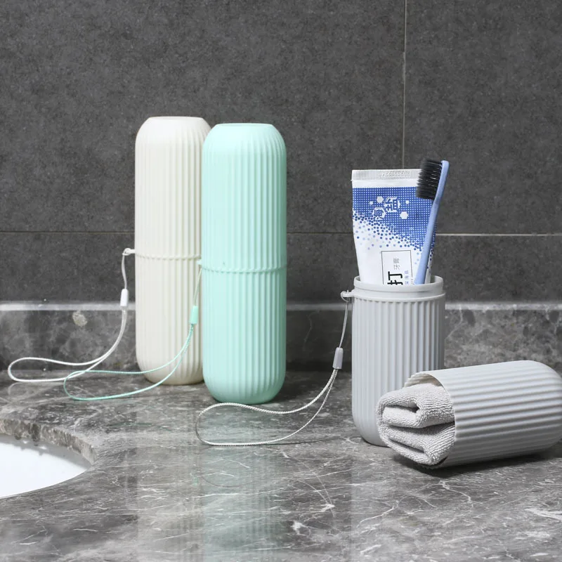 Table Toothbrush Protect Holder Cup Case Travel Camping Storage Box Organizer Travel Toiletries Storage Cup New Creat 1/4Pcs