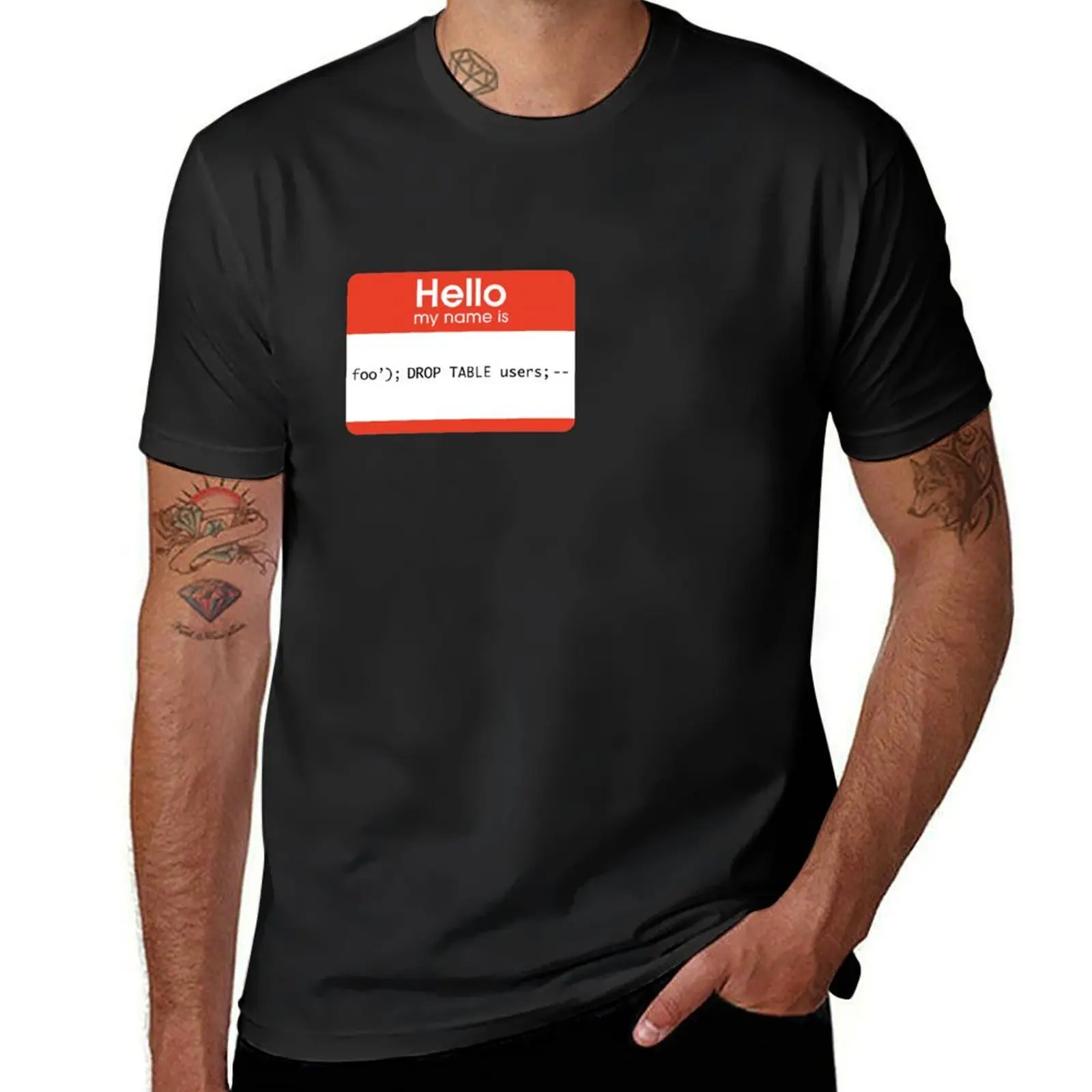 Hello My Name Is SQL Injection T-Shirt new edition Aesthetic clothing Blouse blanks mens t shirts