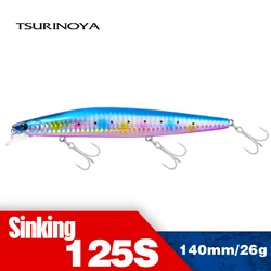 TSURINOYA 140S Sinking Minnow Fishing Lure DW92 140mm 26g Profession Hard Bait Black Bass Pike Artificial  Jerkbait