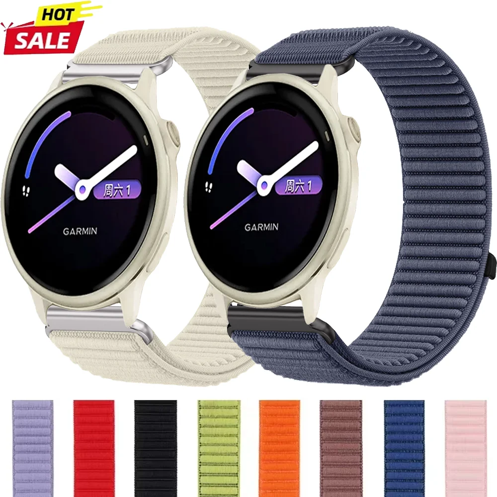 18mm 20mm 22mm Nylonarmband für Garmin Active 6 5/Venu 4 3 Sportarmband für Garmin Forerunner 265 255 970 570 965 165 55 Band