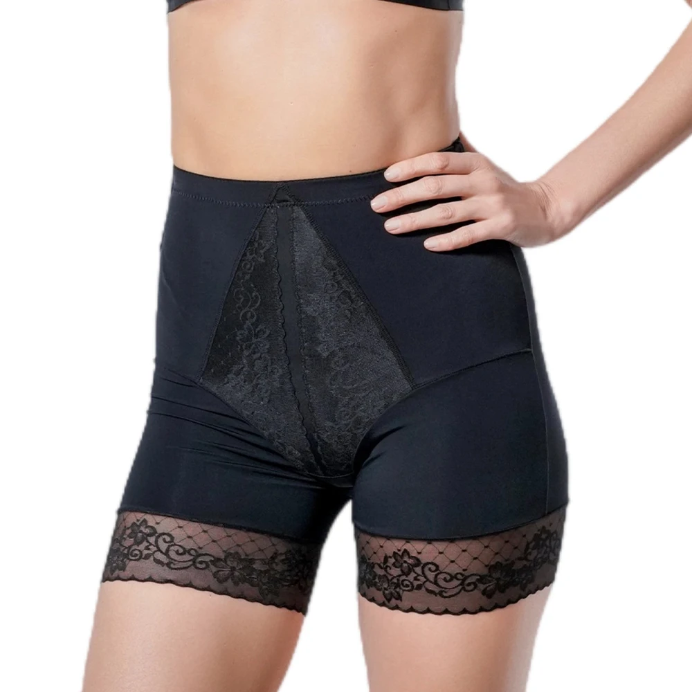 2024 New Women belly slimming Plus Big Size Safety Pants Soft and Comfortable Elastic Material Shorts with Lace Panties