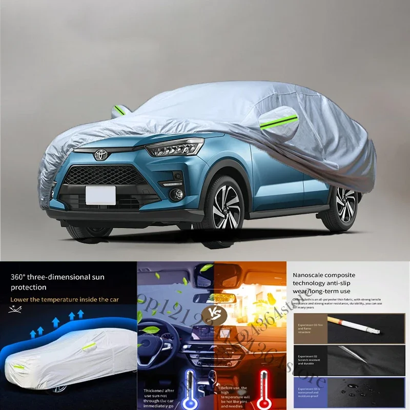 

For Toyota raize fit Outdoor Protection Full Car Covers Snow Cover Sunshade Waterproof Dustproof Exterior Car cover protection