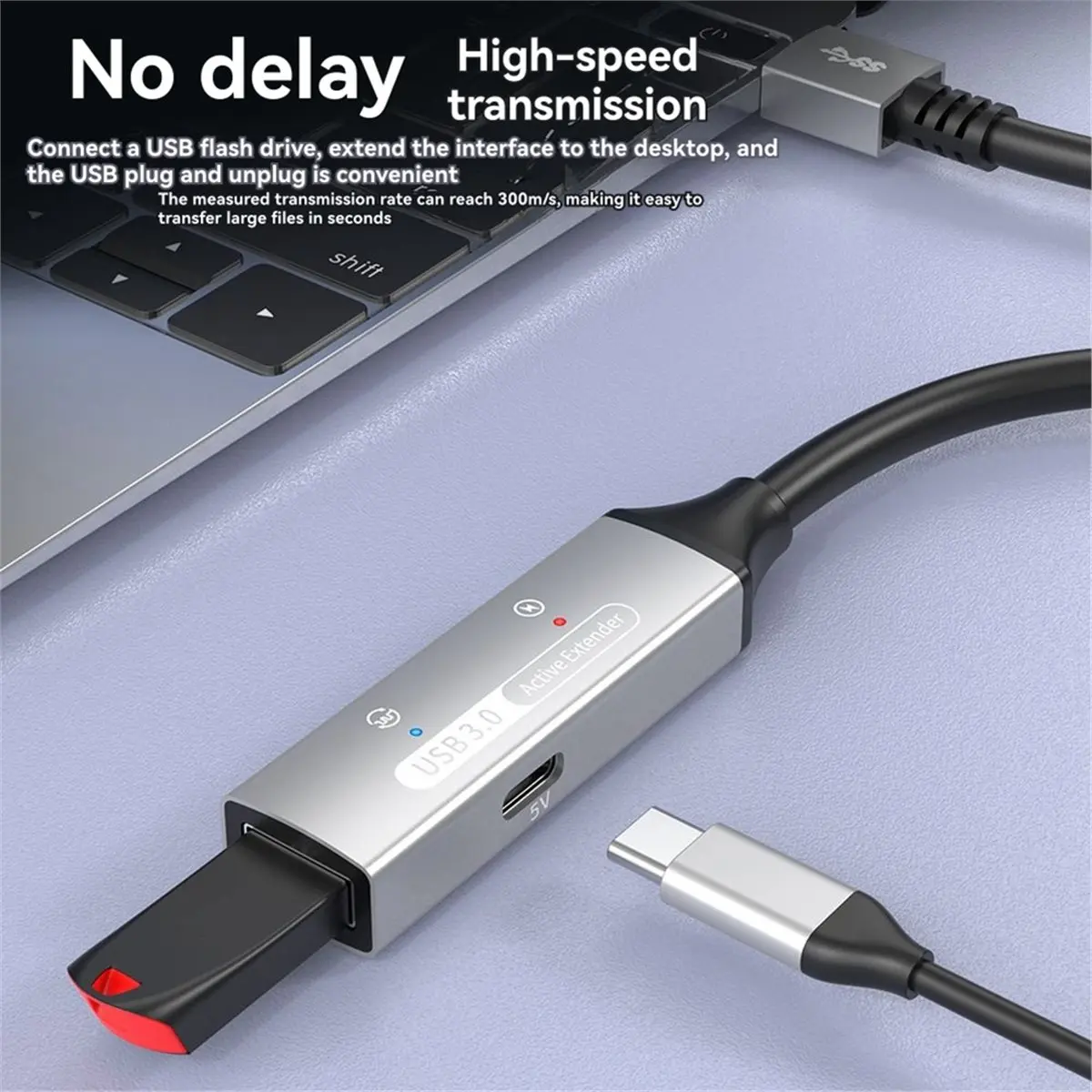 Punctual- USB 3.0 Active Extension Cable with Booster Active USB 3.0 Extender Cable USB 3.0 Extension Cord Male to Female 20M