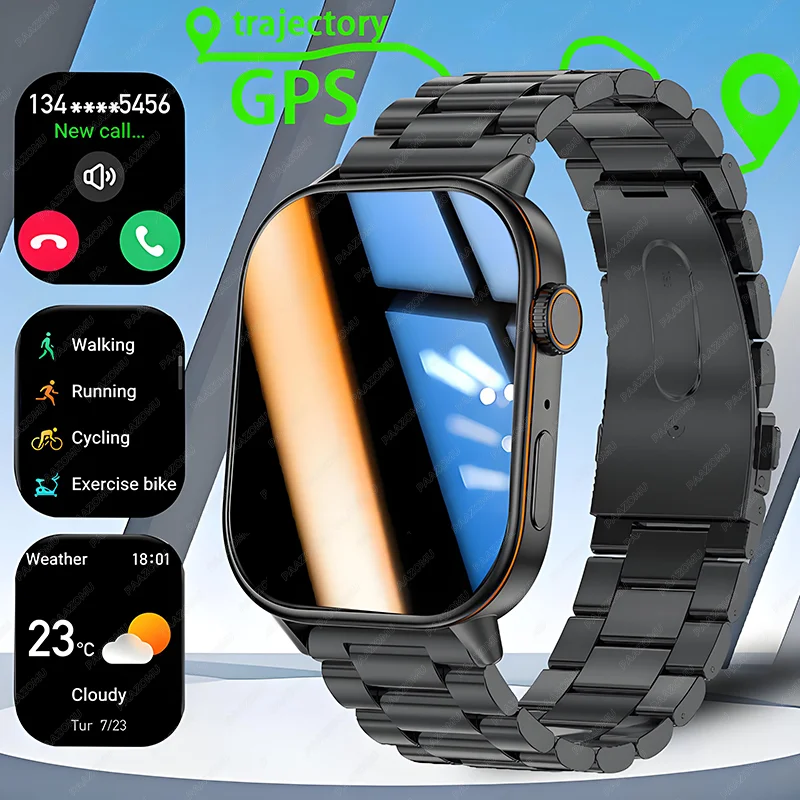 

2025 для HUAWEI, новые военные умные часы, встроенный GPS-компас, высотомер, IP68, водонепроницаемые спортивные умные часы, мужские часы с поддержкой голосового звонка