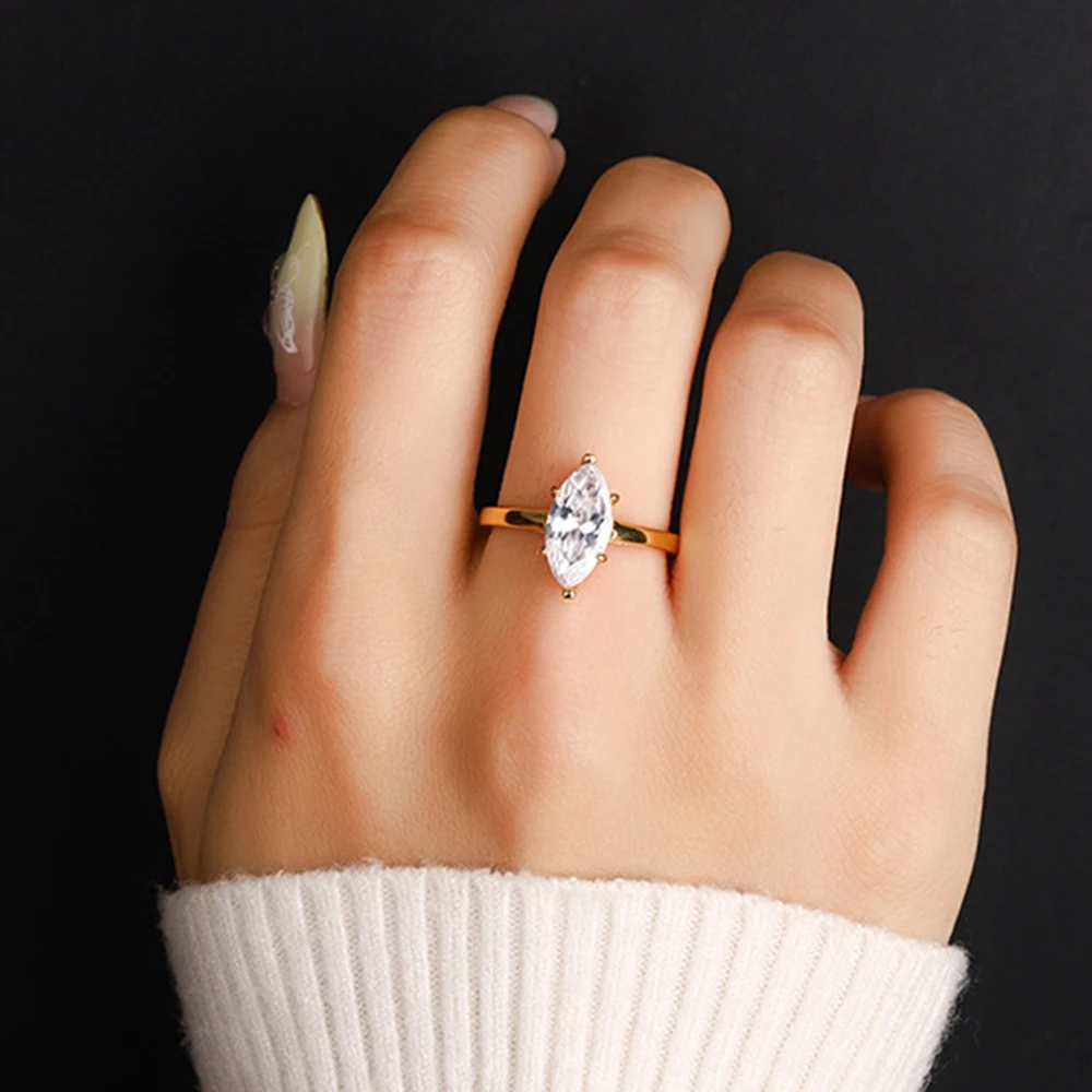 1/2/3Carat Marquise Cut Moissanite Engagement Ring for Women 925 Sterling Silver Halo Diamond Wedding Bands Promise Ring Jewelry