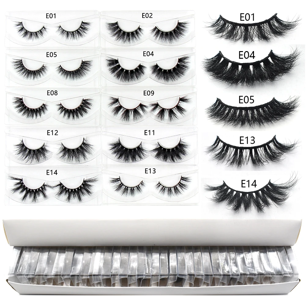 

Bulk Items Wholesale Mink Lashes 3D Fluffy Wispy 12mm-20mm Eye Lashes Natural Soft Fluffy False Eyelashes 500 Styles Available