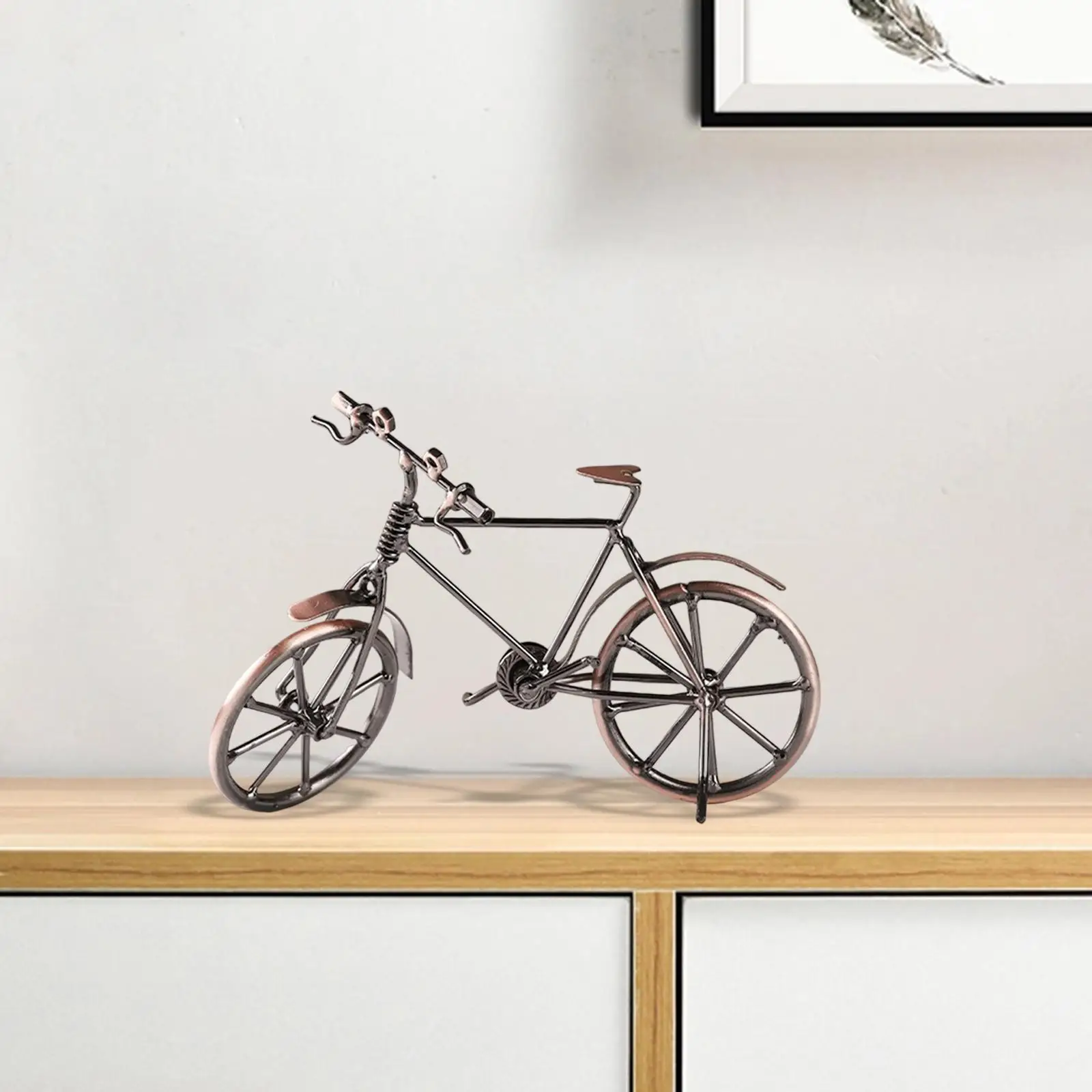 Bicycle Model Retro Simulated Bike Figurine Collections Creative Bicycle Model Decoration for Desktop Home Office Bedroom Decor