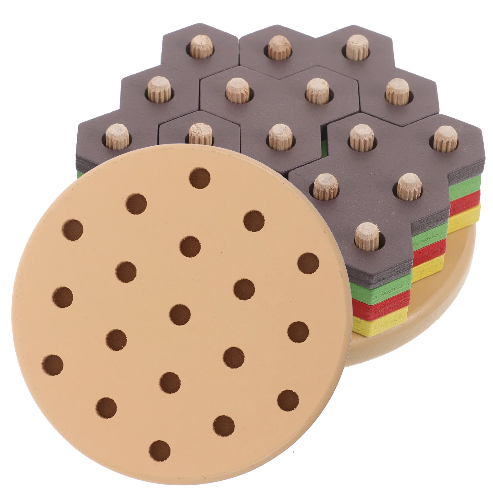 Hambúrguer quebra-cabeça brinquedos montessori lógica habilidade motora fina crianças cérebro teasers jogo educação precoce pré-escolar