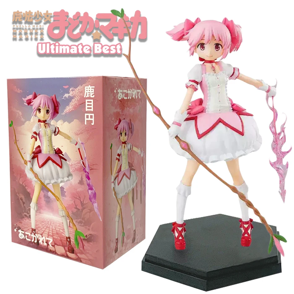 17 سنتيمتر Puella Magi Madoka Magica أنيمي الشكل Kaname Madoka ماجيك فتاة بولي كلوريد الفينيل أنيمي عمل أرقام الكرتون مكتب الديكور نموذج اللعب #1